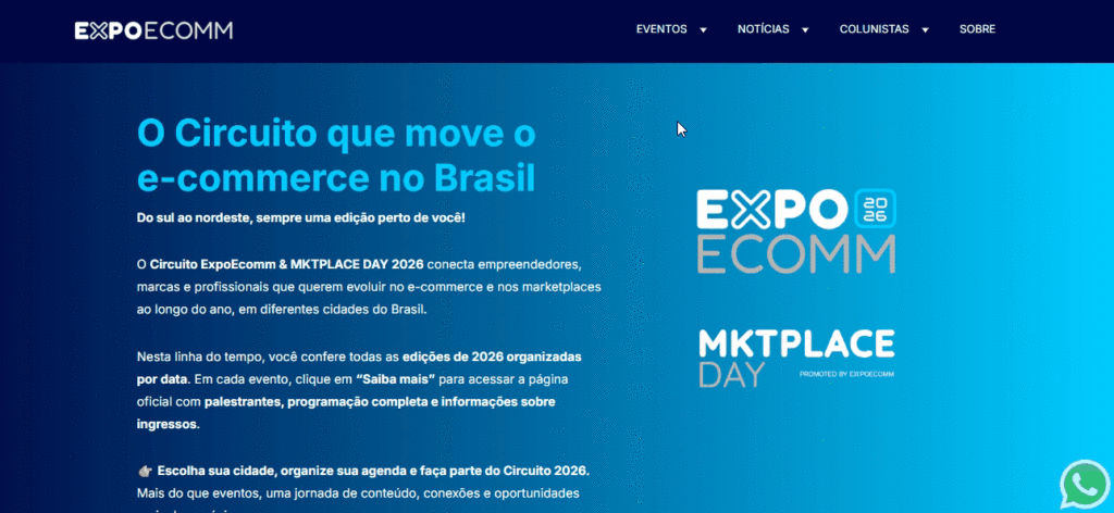 botão de whatsapp no site - expoecomm