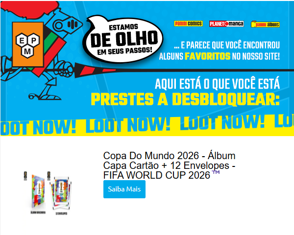 envio de produtos de interesse panini